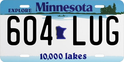 MN license plate 604LUG