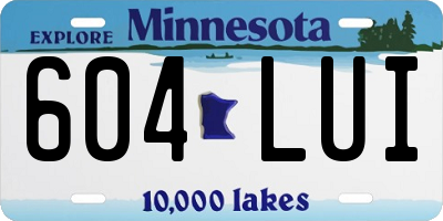 MN license plate 604LUI