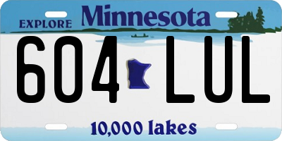 MN license plate 604LUL