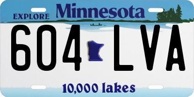 MN license plate 604LVA