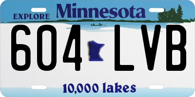 MN license plate 604LVB