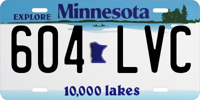 MN license plate 604LVC