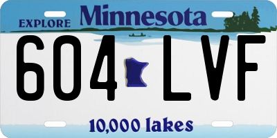 MN license plate 604LVF