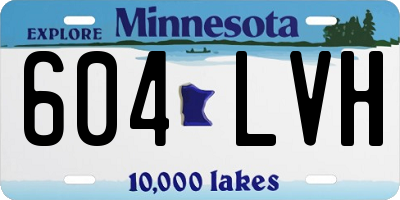 MN license plate 604LVH