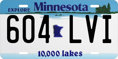 MN license plate 604LVI