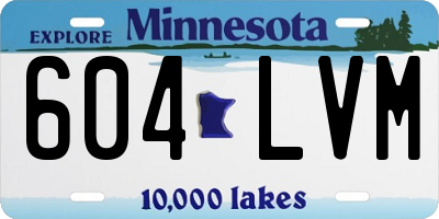 MN license plate 604LVM