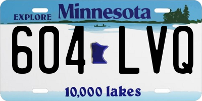 MN license plate 604LVQ