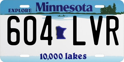 MN license plate 604LVR