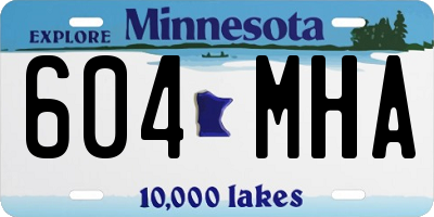 MN license plate 604MHA