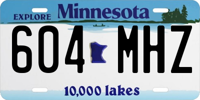 MN license plate 604MHZ