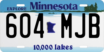 MN license plate 604MJB