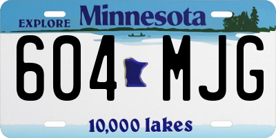 MN license plate 604MJG