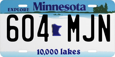 MN license plate 604MJN