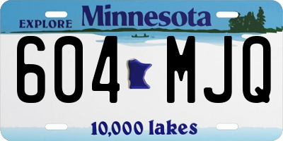 MN license plate 604MJQ