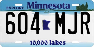 MN license plate 604MJR