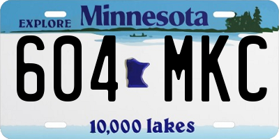 MN license plate 604MKC