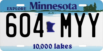 MN license plate 604MYY