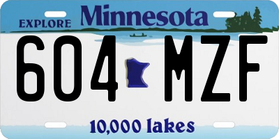 MN license plate 604MZF
