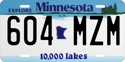 MN license plate 604MZM