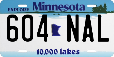 MN license plate 604NAL