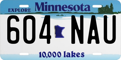 MN license plate 604NAU