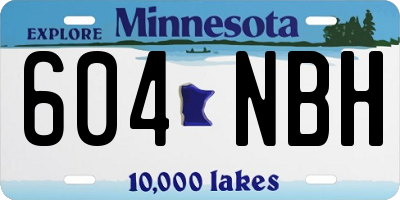 MN license plate 604NBH