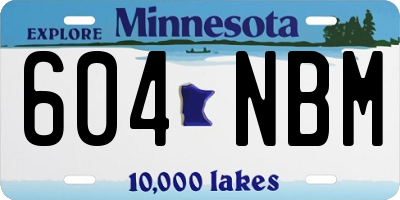 MN license plate 604NBM
