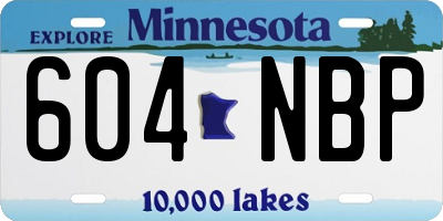 MN license plate 604NBP