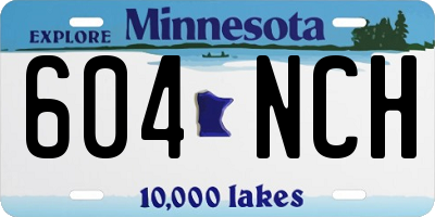 MN license plate 604NCH