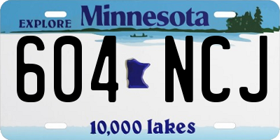 MN license plate 604NCJ