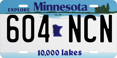 MN license plate 604NCN