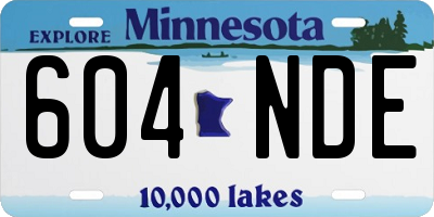 MN license plate 604NDE