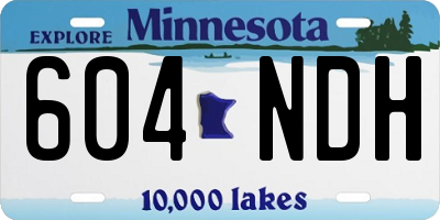 MN license plate 604NDH