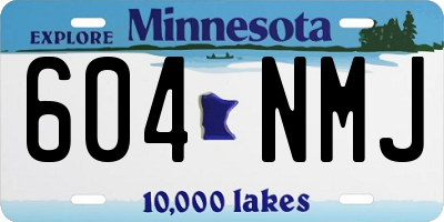 MN license plate 604NMJ