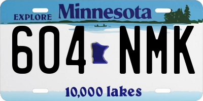 MN license plate 604NMK
