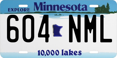 MN license plate 604NML
