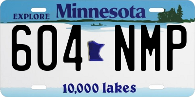 MN license plate 604NMP