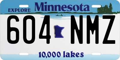 MN license plate 604NMZ