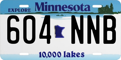 MN license plate 604NNB