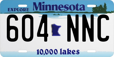 MN license plate 604NNC