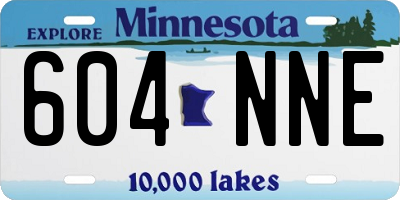 MN license plate 604NNE