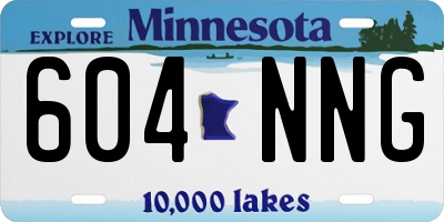 MN license plate 604NNG