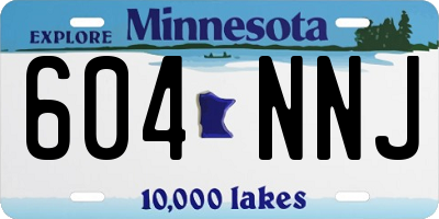 MN license plate 604NNJ