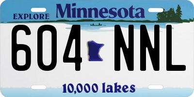 MN license plate 604NNL