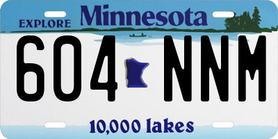MN license plate 604NNM
