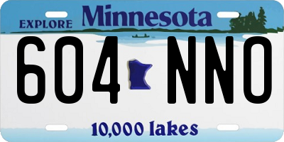 MN license plate 604NNO