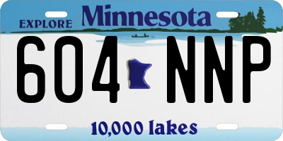 MN license plate 604NNP