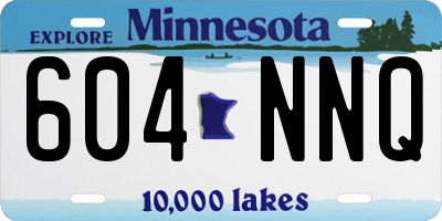 MN license plate 604NNQ