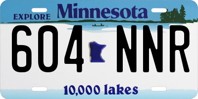 MN license plate 604NNR