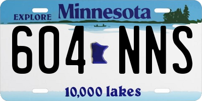 MN license plate 604NNS